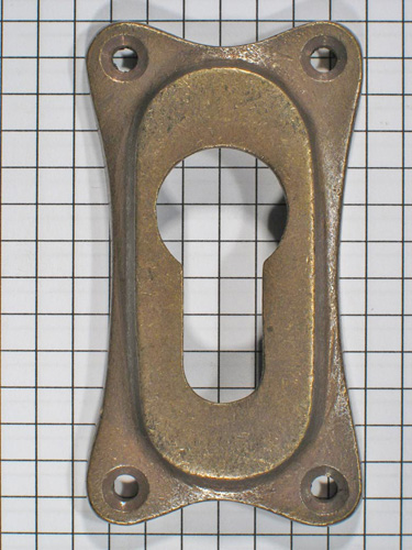 Sleutelplaat messing antiek voor cylinderslot