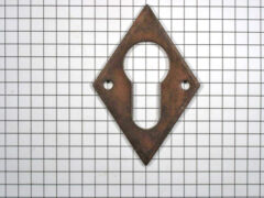 Sleutelplaat cylinderslot ijzer geroest