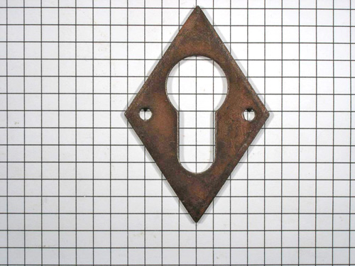 Sleutelplaat cylinderslot ijzer geroest