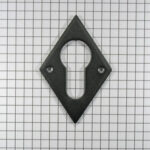 Sleutelplaat voor cylinderslot, ijzer zwart