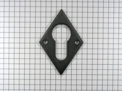 Sleutelplaat voor cylinderslot, ijzer zwart