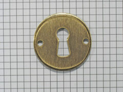 Sleutelplaat rond messing antiek
