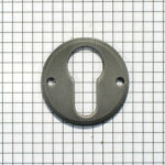 Sleutelplaat ijzer mat met cylindersleutelgat