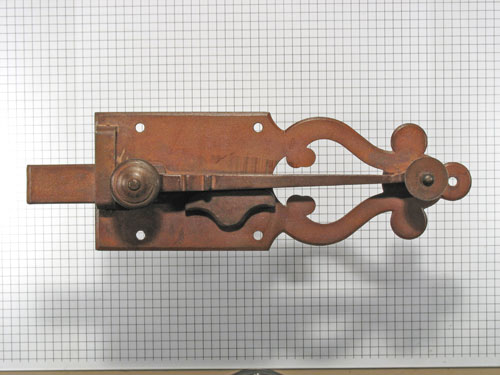 Hefboom-klink ijzer geroest rechts