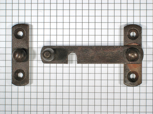 Overslag-sluiting ijzer geroest rechts