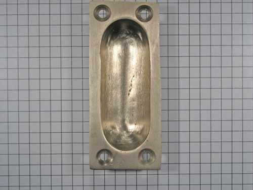 Schuifdeurgreep massief mat chroom klein