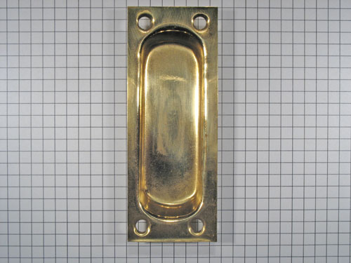 Schuifdeurgreep messing gestanst