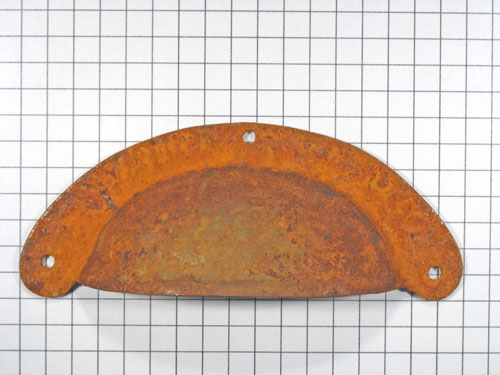 Komgreep gestanst ijzer geroest