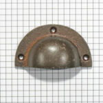 Komgreep massief ijzer geroest klein 65 mm