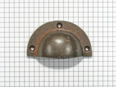 Komgreep massief ijzer geroest klein 65 mm