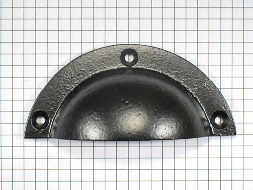 Komgreep ijzer zwart 93 mm