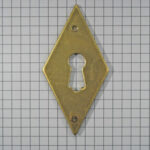 Sleutelplaat ruit, messing