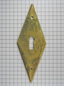 Sleutelplaat ruit, messing