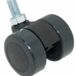 Zwenkwiel voor stoelen met zacht loopvlak M8
