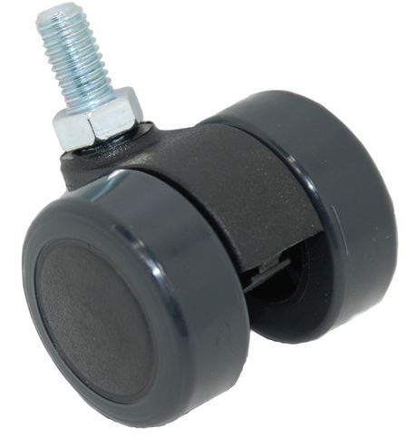 Zwenkwiel voor stoelen met zacht loopvlak M8