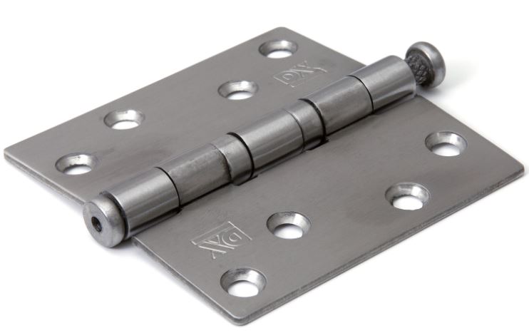 Kogellagerscharnier 89x89 mm rechte hoek losse pen RVS
