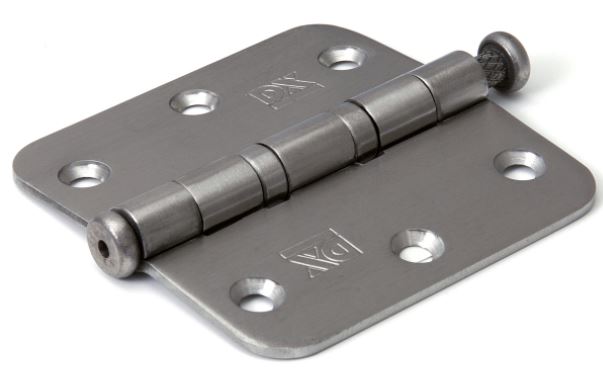 Kogellagerscharnier 76x76 mm ronde hoek RVS