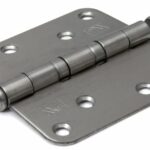 Kogellagerscharnier 89x89 mm ronde hoek RVS