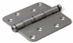 Kogellagerscharnier 89x89 mm ronde hoek RVS