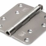 Scharnier 89x89 mm ronde hoek losse pen RVS