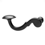 Gatdeel Links Deurkruk posthoorn mat zwart