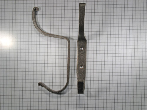 Hoed en jashaak recht, ijzer geroest