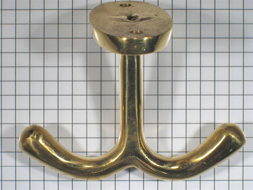 Kapstok onderbouw, geelmessing