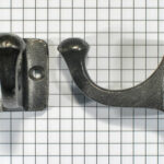 Kapstokhaak klein, ijzer blank