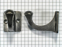 Kapstokhaak klein, ijzer blank