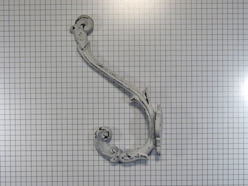 Kapstokhaak wit craquelé