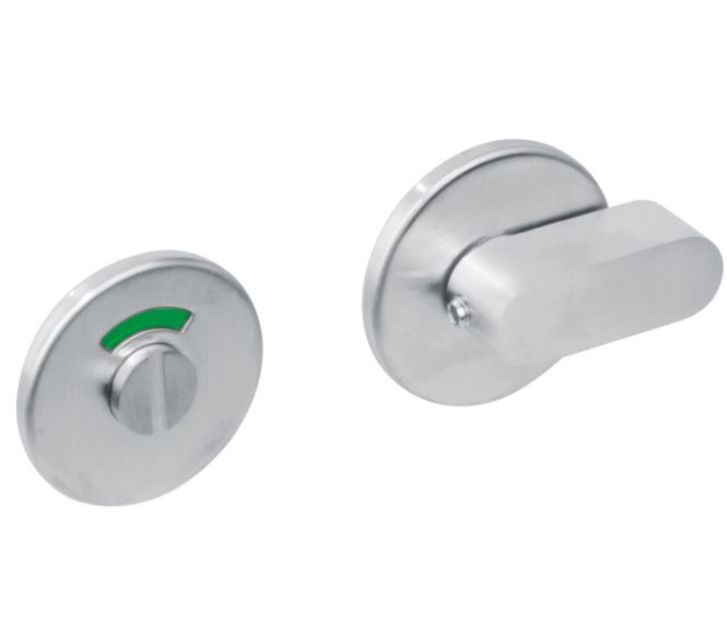 WC-sluiting 8mm rond plat verdekt RVS Geborsteld