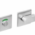 WC-sluiting 8mm vierkant plat verdekt RVS Geborsteld