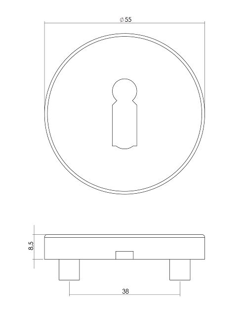 Intersteel sleutelplaatjes verdekt rvs - Afbeelding 2