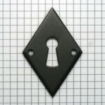 Sleutelplaat ijzer zwart, ruit