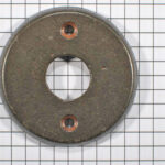 Losse ronde rozet ijzer geroest t.b.v. deurkruk