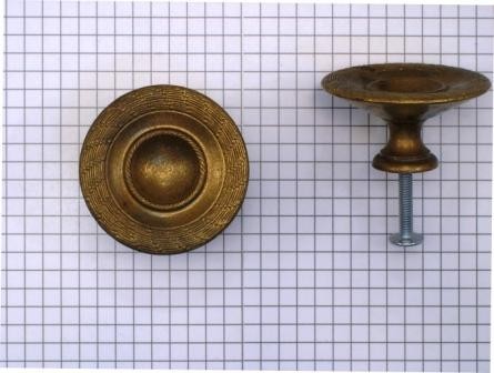 Knop bewerkt messing antiek