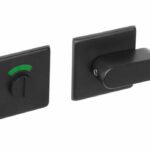 Intersteel WC-sluiting verdekt 50x50x5mm met comfortknop structuur zwart