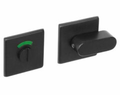 Intersteel WC-sluiting verdekt 50x50x5mm met comfortknop structuur zwart