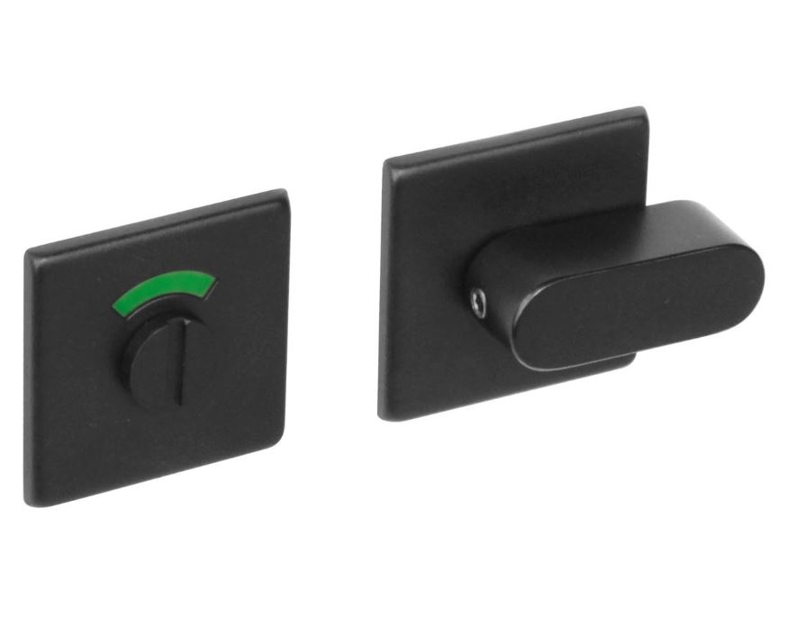 Intersteel WC-sluiting verdekt 50x50x5mm met comfortknop structuur zwart