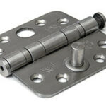 Kogellagerscharnier 89x89x3 mm ronde hoek SKG3 RVS