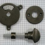 WC-deursluiting ijzer Blank incl. vrij/bezet met ovale knop