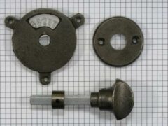 WC-deursluiting ijzer Blank incl. vrij/bezet met ovale knop