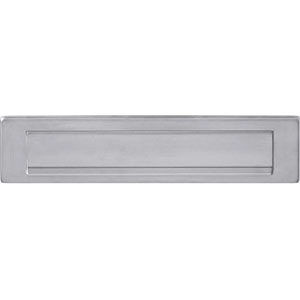 Briefplaat met klep/regenrand rvs