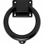 Deurklopper rond 107mm mat zwart