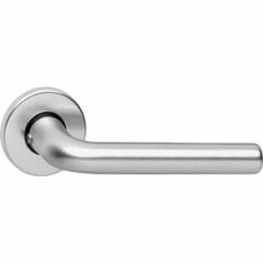 Deurkruk recht en rozet met nok aluminium