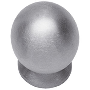 Knop bolrond achterplaat Ø30mm rvs