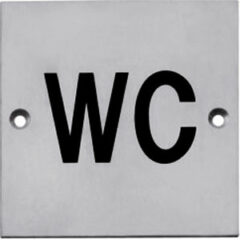 Pictogram opschroevend vierkant 76x76 WC rvs