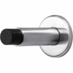 Deurstop wandmontage met rozet rvs