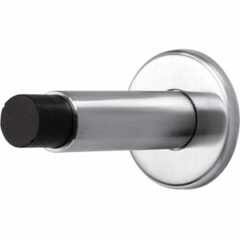 Deurstop wandmontage met rozet rvs