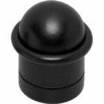 Deurstop met ring mat zwart